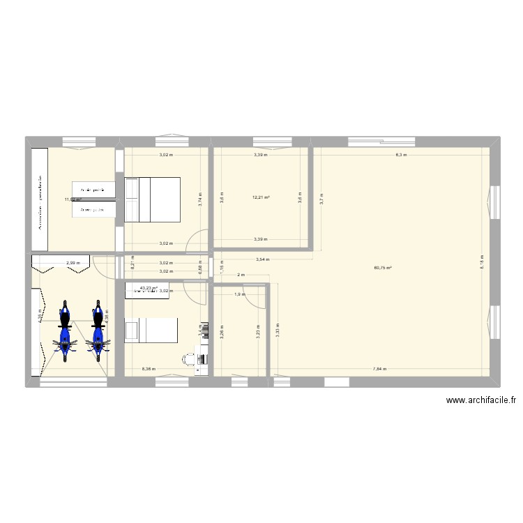 maison rumilly. Plan de 4 pièces et 127 m2