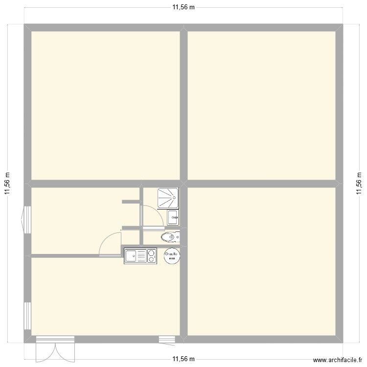 EMMAUS. Plan de 7 pièces et 116 m2