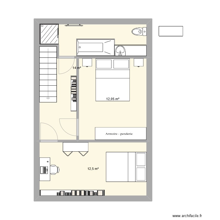 étage 1. Plan de 0 pièce et 0 m2