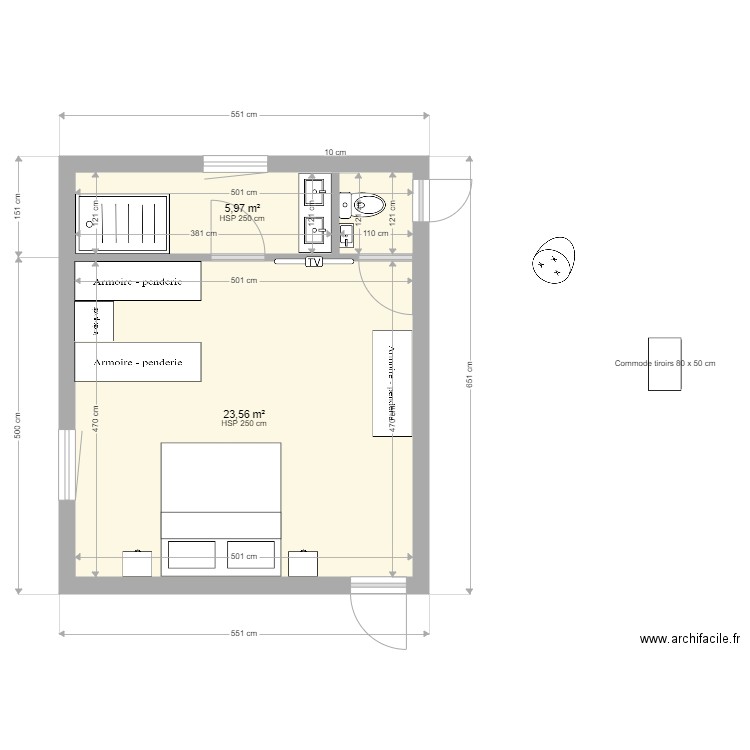 suite parentale 2. Plan de 0 pièce et 0 m2