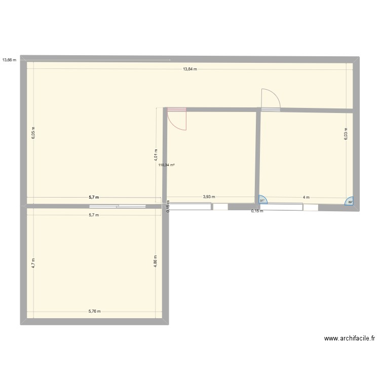 christian essai 2. Plan de 1 pièce et 110 m2