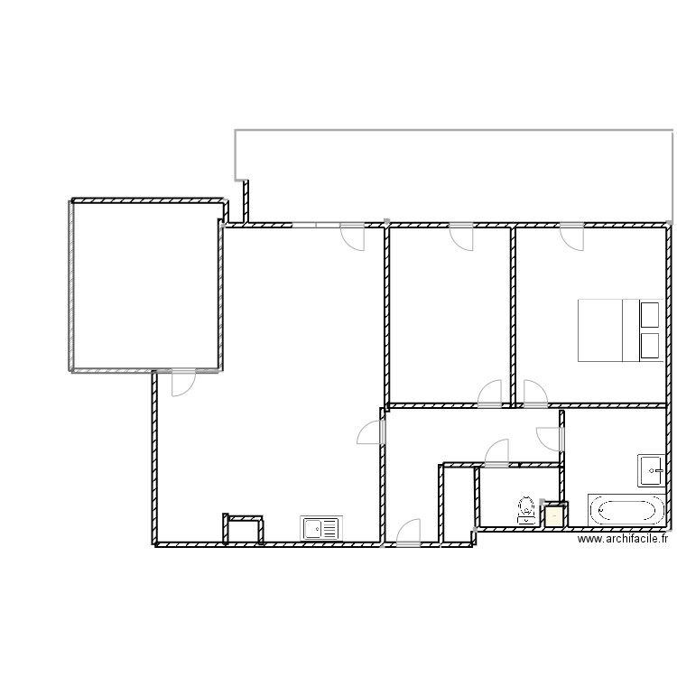 arisitide. Plan de 2 pièces et 21 m2