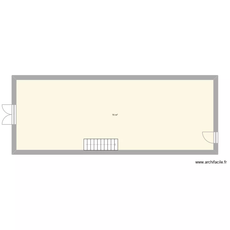 test. Plan de 1  et 70 m²
