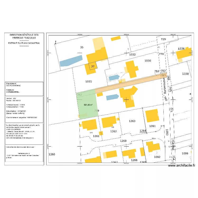 9 CHE BARBEROUSSE. Plan de 9 CHE BARBEROUSSE. Plan de