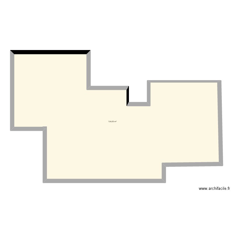 Prez ver noréa. Plan de 1 pièce et 126 m2