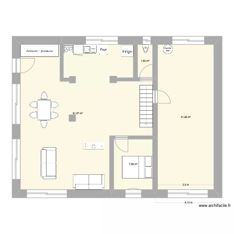 Maison 1.0. Plan de 8  et 143 m²