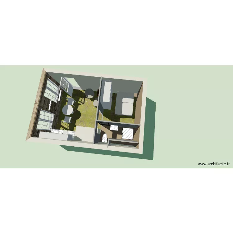 APT RDC MURON 3. Plan de 2 Pièces et 26 m²