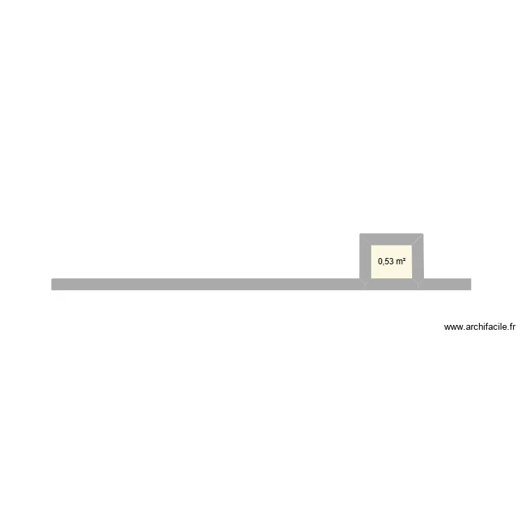 villa. Plan de 1 Pièce et 1 m²