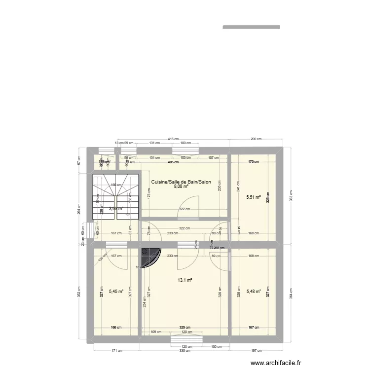 immeuble1 3&egrave;me existant . Plan de 