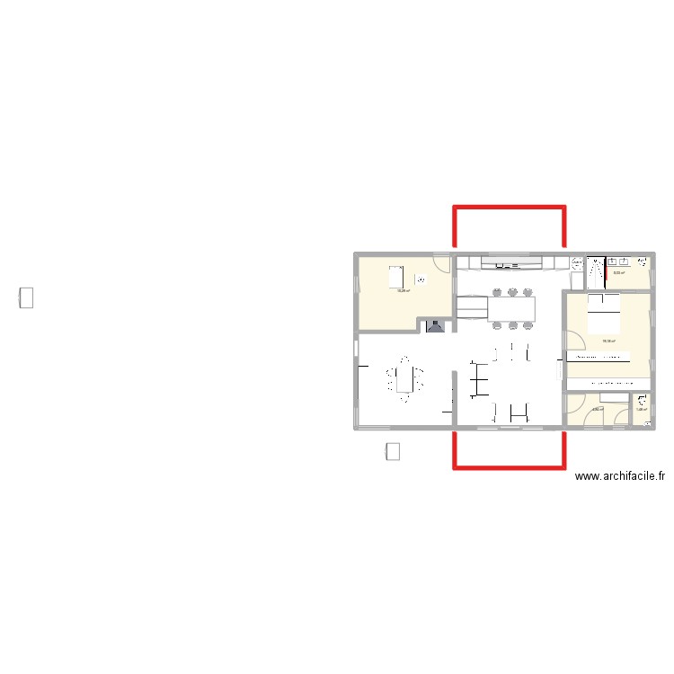 maison 27/05. Plan de 5 pièces et 46 m2