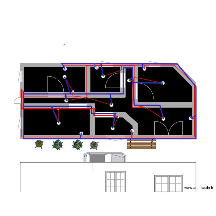 BATIMENT INSTALLER. Plan de 6 pièces et 23 m2