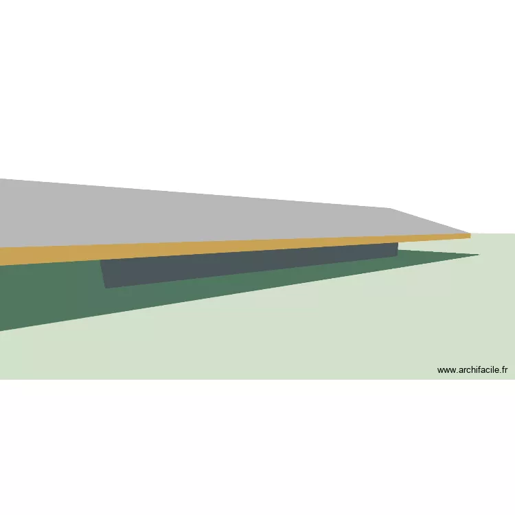 toiture grange. Plan de 1  et 32 m²