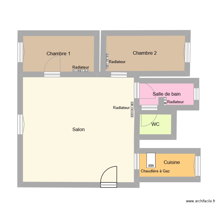 VERDUN. Plan de 6 pièces et 50 m2