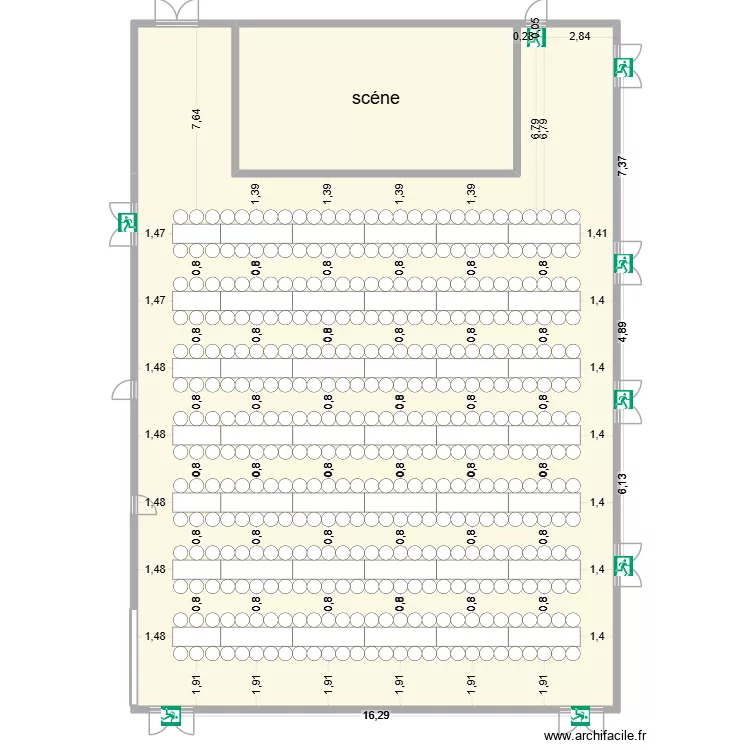 plan eces 392 places horizontal sans espace. Plan de 2  et 558 m²
