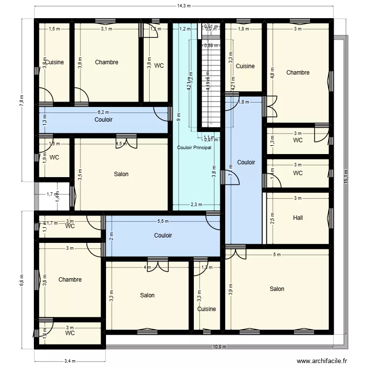 Plan de 15mx15m Client 36 42 42 94. Plan de 46  et 373 m²