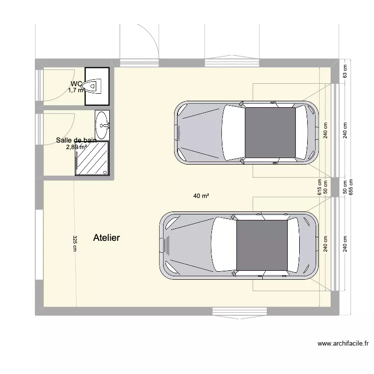 Garage EDM. Plan de 