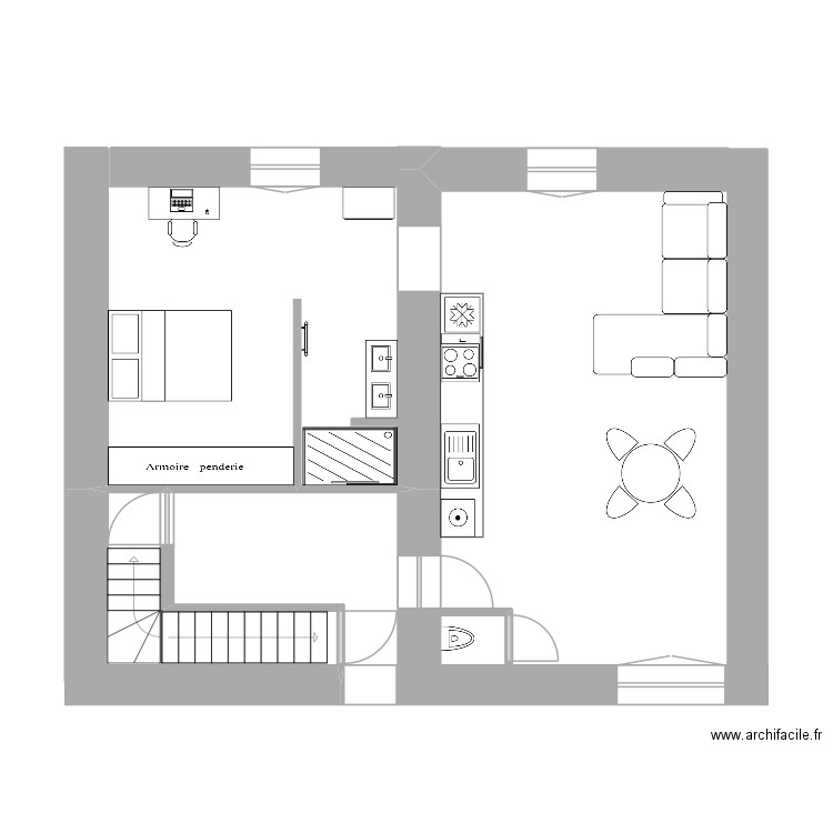 rdc projet 2. Plan de 0 pièce et 0 m2