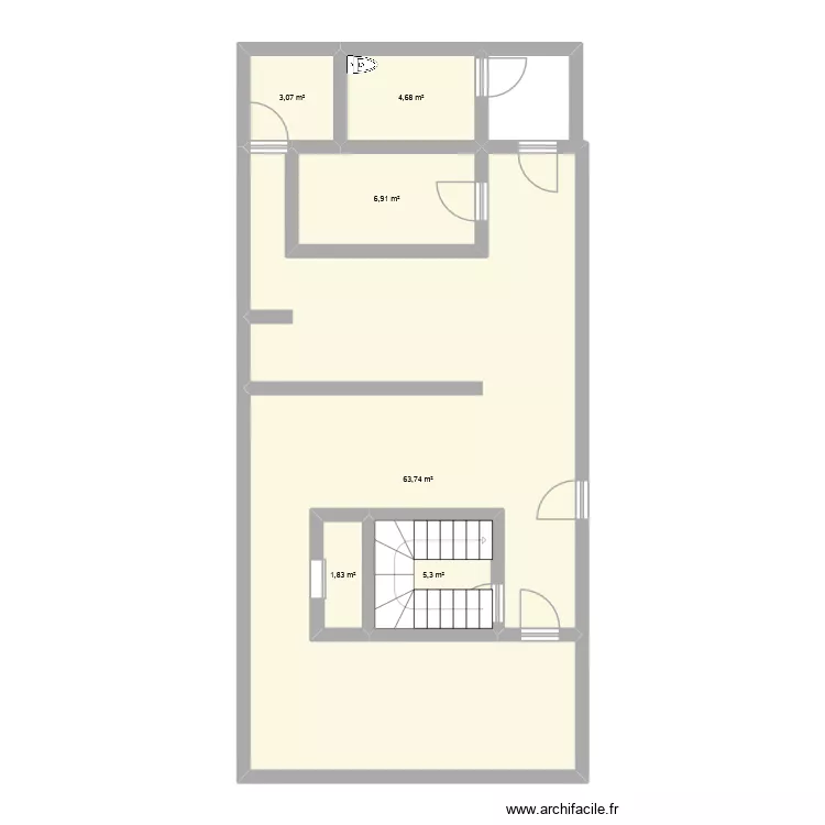 soliers. Plan de 6  et 86 m²