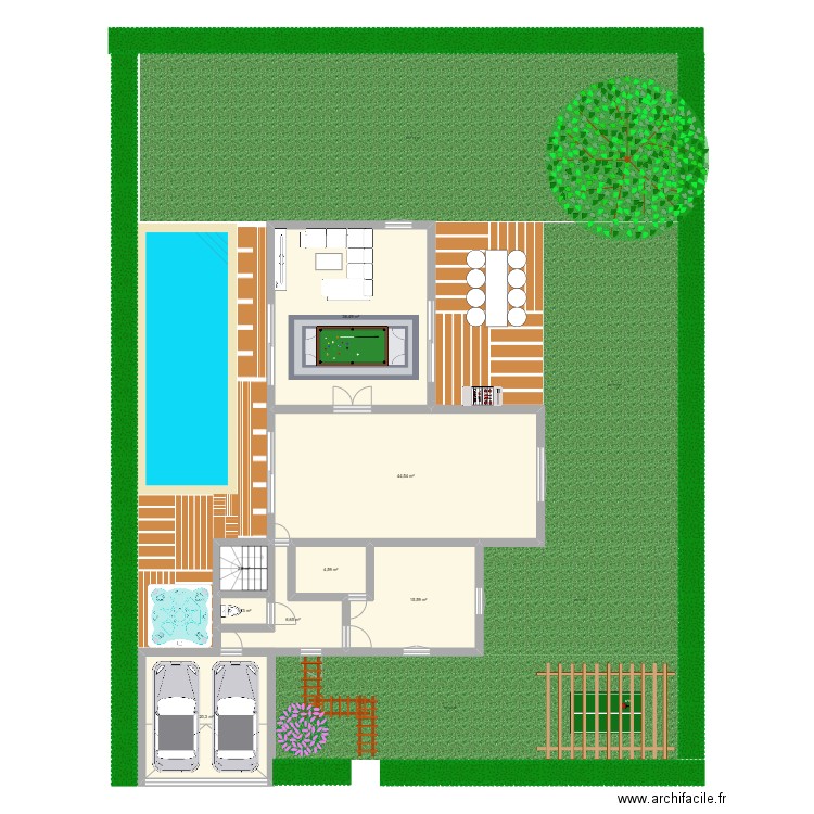ma maison de mes rever. Plan de 8 pièces et 133 m2