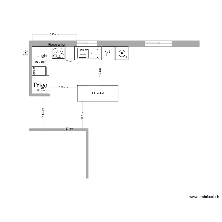 Cuisine Guagliola B V6. Plan de 0 pièce et 0 m2