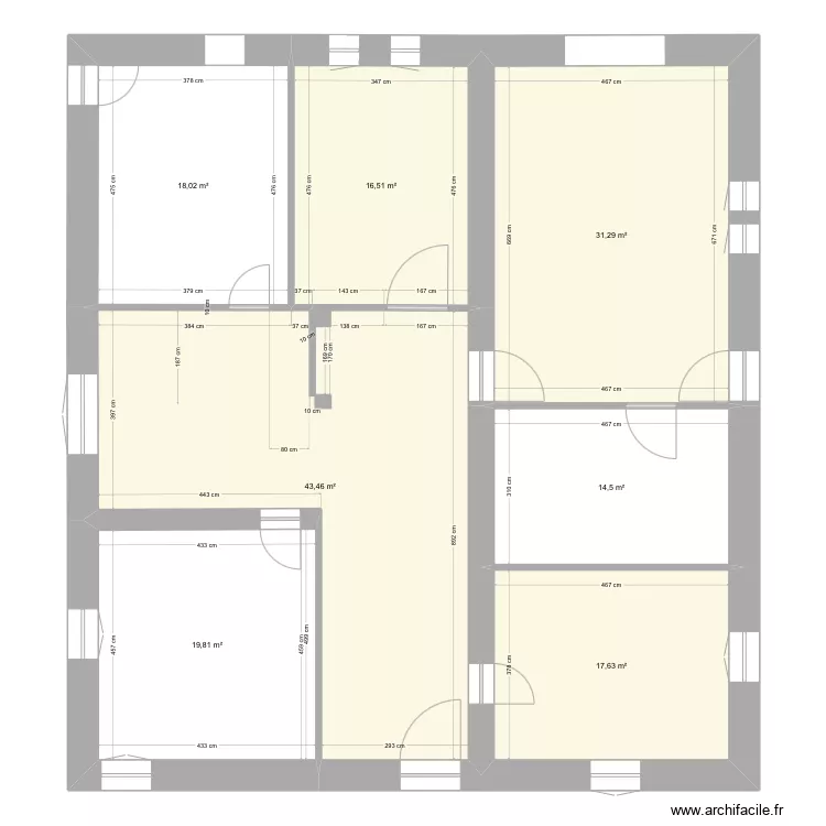 Chalet. Plan de 