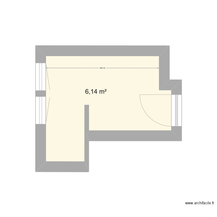 Maison Georges Sand. Plan de 1 pièce et 6 m2