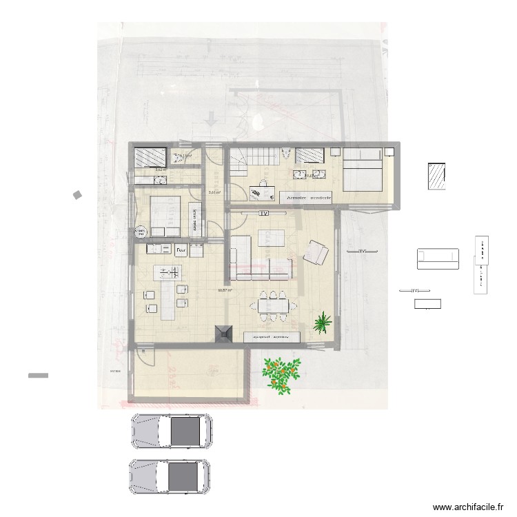 saint cyprien extension etage. Plan de 0 pièce et 0 m2