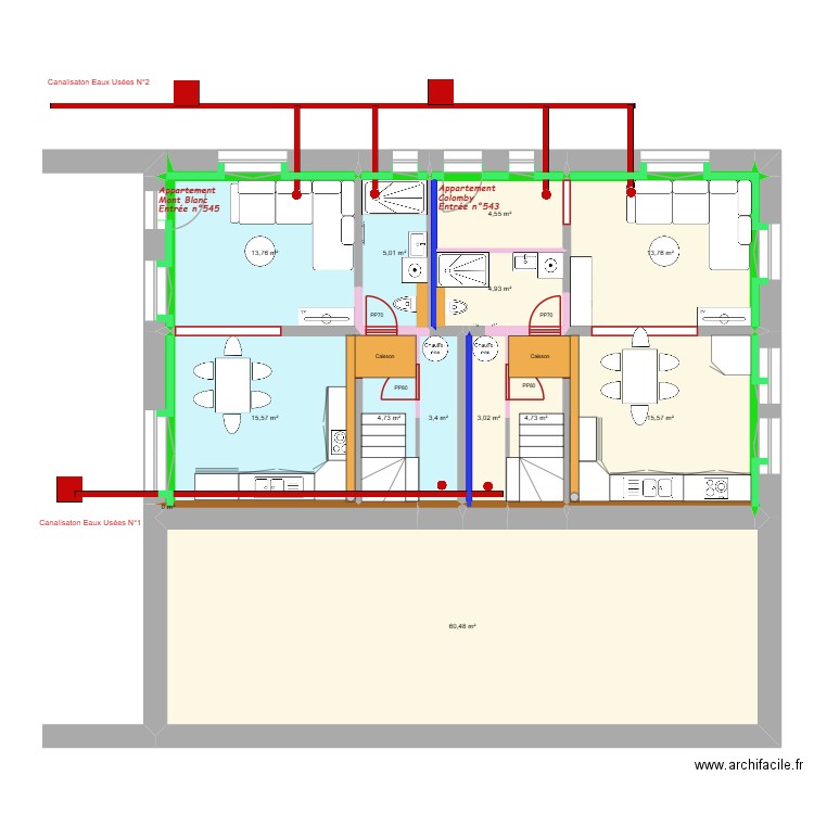 20251015 Projet Rénovation Sud Mury. Plan de 28 pièces et 301 m2