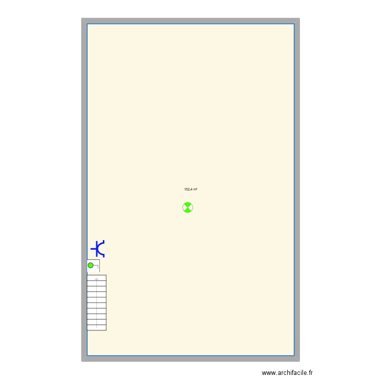 Véro grenier. Plan de 1 pièce et 152 m2