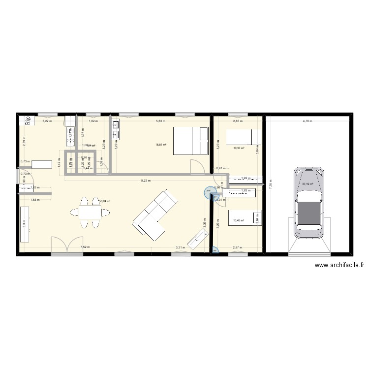 maison smej plan 4ch 1sdb. Plan de 6 pièces et 141 m2