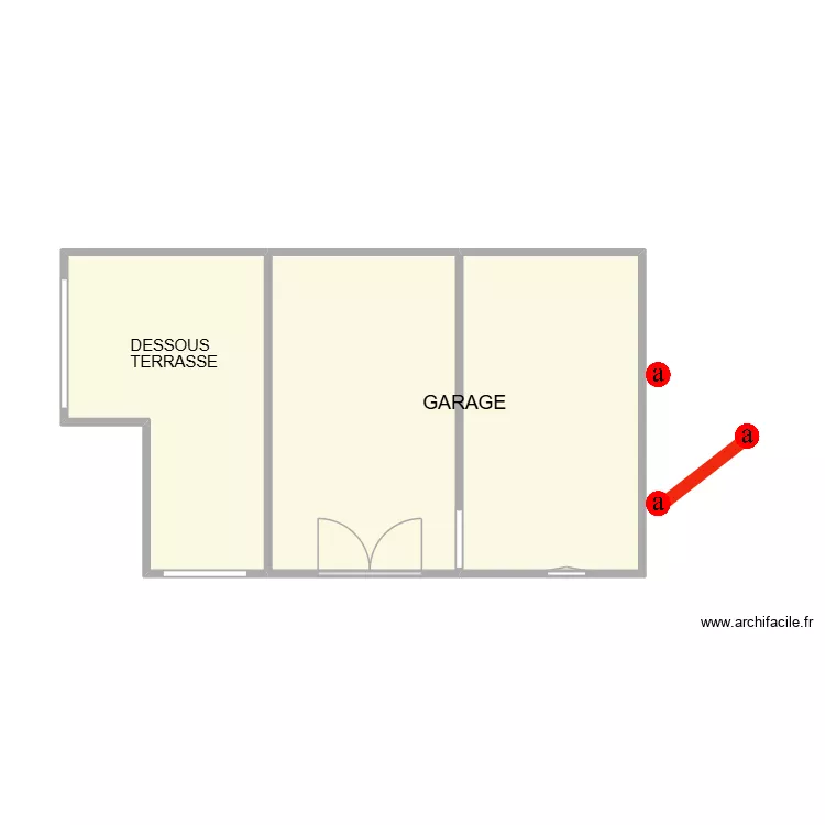 LANGLADE ETAGE GARAGE. Plan de 3  et 39 m²