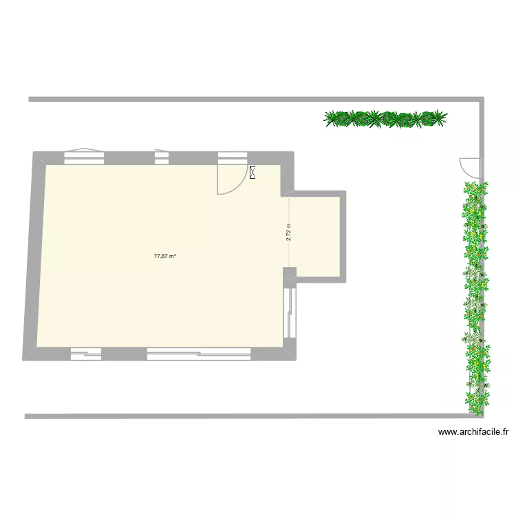 Cabbé - Lot N°5 - Existant. Plan de 1 et 78 m² Cabbé - Lot N°5 - Existant. Plan de 1 et 78 m²