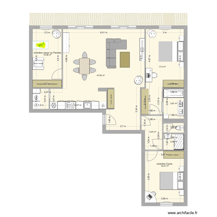 apparte manon et greg 1. Plan de 0 pièce et 0 m2 apparte manon et greg 1. Plan de 0 pièce et 0 m2
