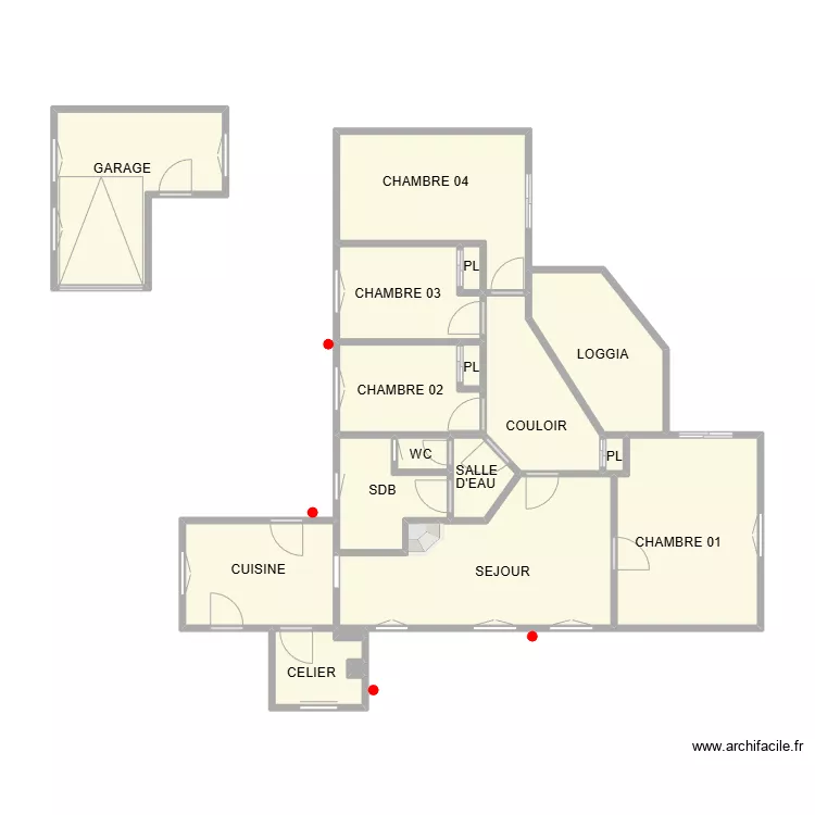 PLAN DAUDE RDC MAISON. Plan de 