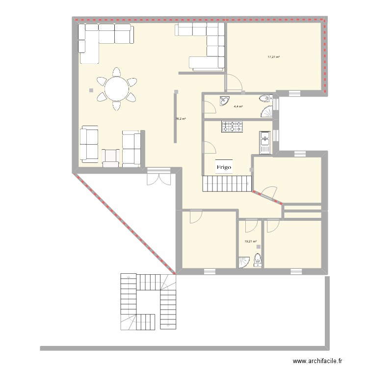 plan 2025. Plan de 4 pièces et 117 m2
