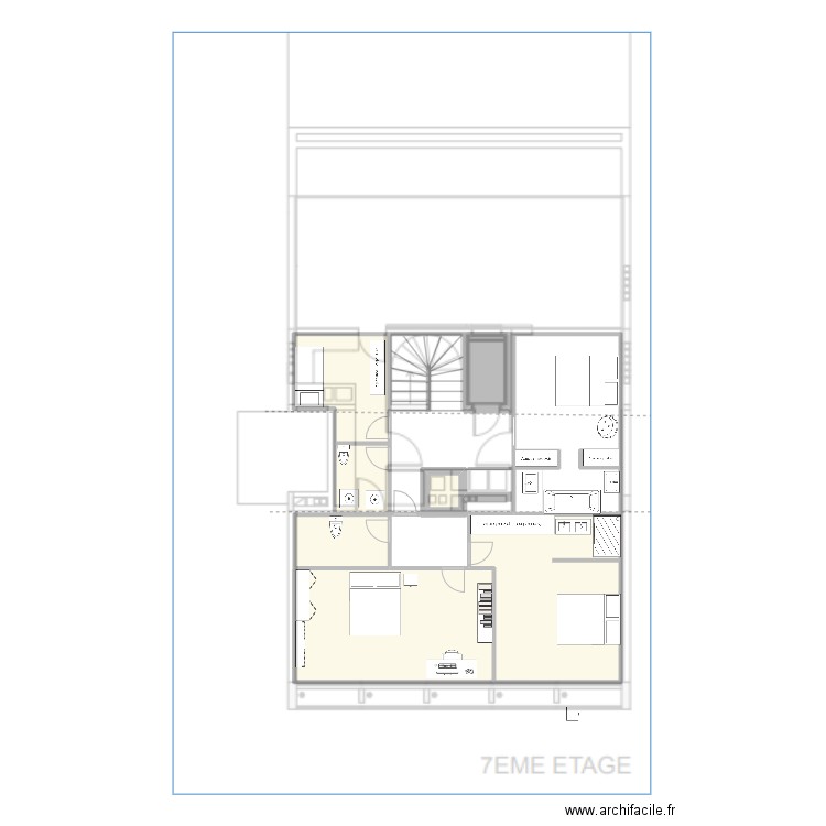 bourdonnais 8 ch max. Plan de 9 pièces et 64 m2