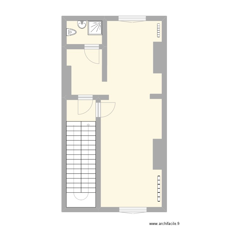 Maison2. Plan de 3 pièces et 49 m2