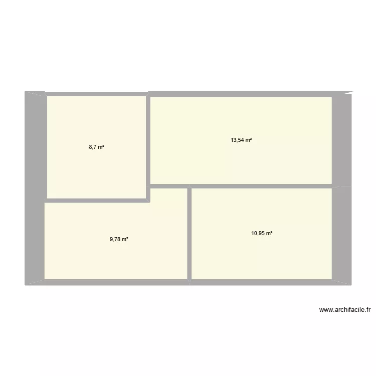 2emeetagegarechepy. Plan de 4 Pièces et 43 m² 2emeetagegarechepy. Plan de 4 Pièces et 43 m²