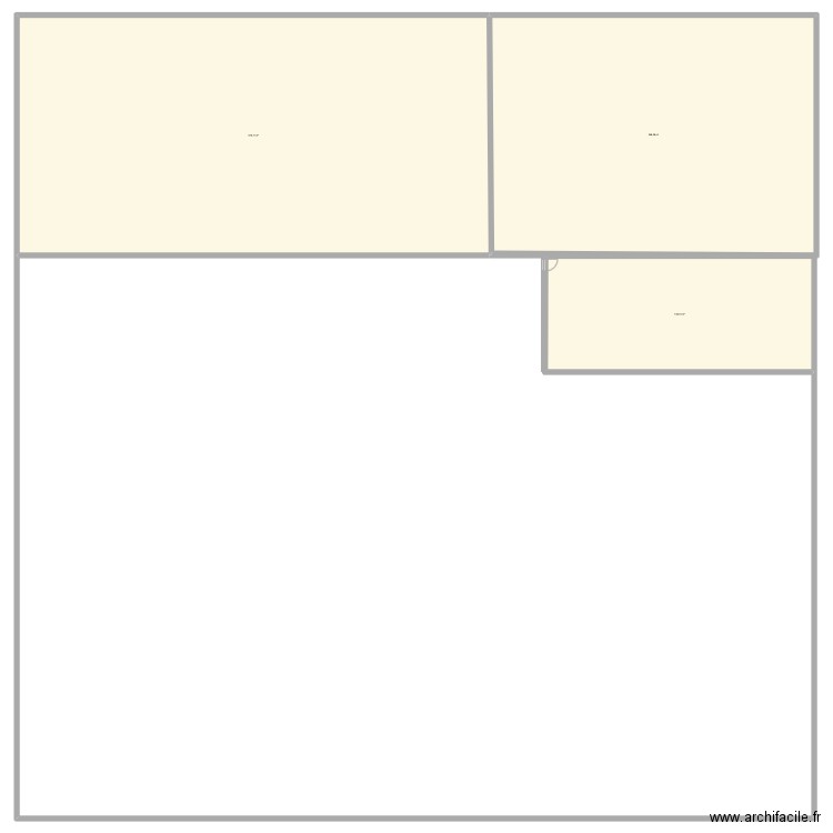 magasin. Plan de 3 pièces et 995 m2