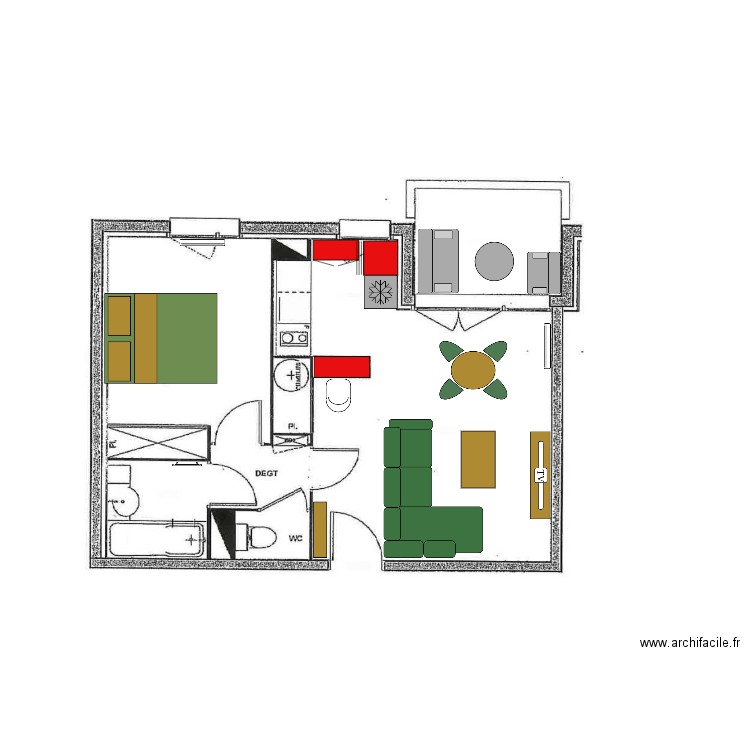 Clarisse. Plan de 0 pièce et 0 m2