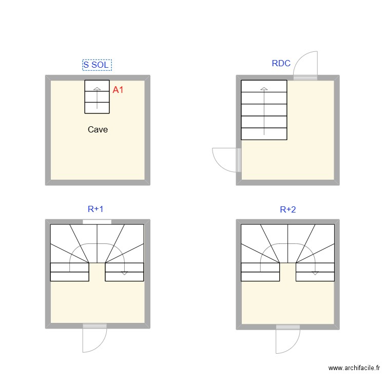 2411 RALLIER PC. Plan de 4 pièces et 16 m2