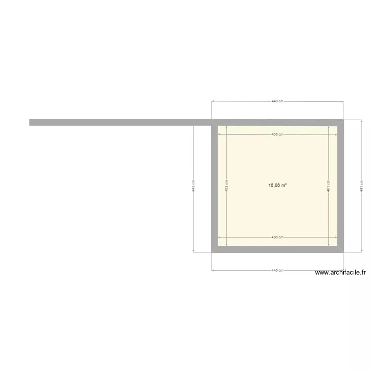 LOCAL EXTERIEUR HEUBECOURT. Plan de 