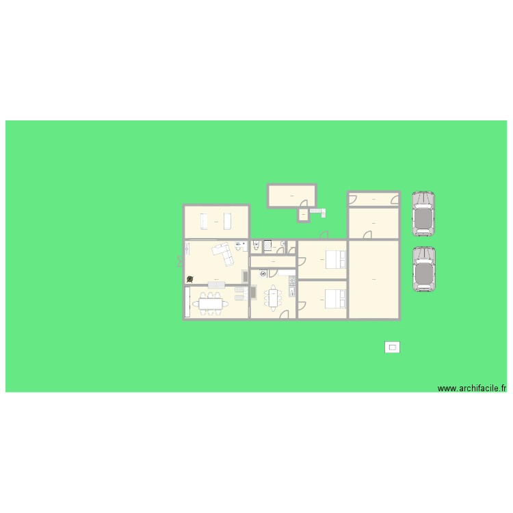 amongus. Plan de 14 pièces et 677 m2