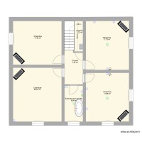 1er étage Salle de bain et chambres