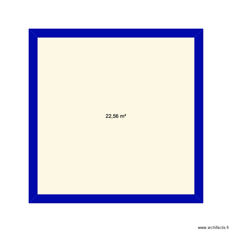Test. Plan de 1 pièce et 23 m2
