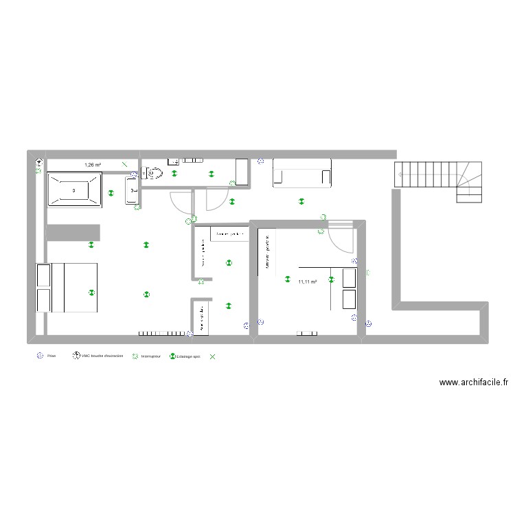 Etage 2 Chambres NVX BIS. Plan de 0 pièce et 0 m2
