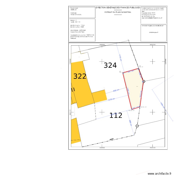 Plan masse 200. Plan de 1 pièce et 87 m2