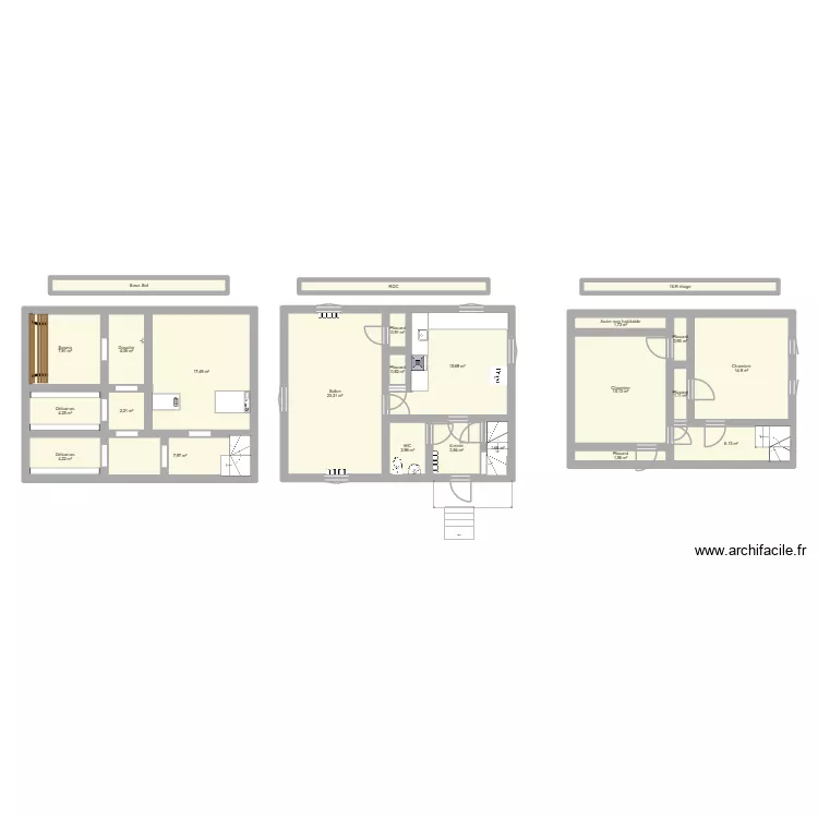 Maison Su&egrave;de. Plan de 24 Pièces et 148 m²