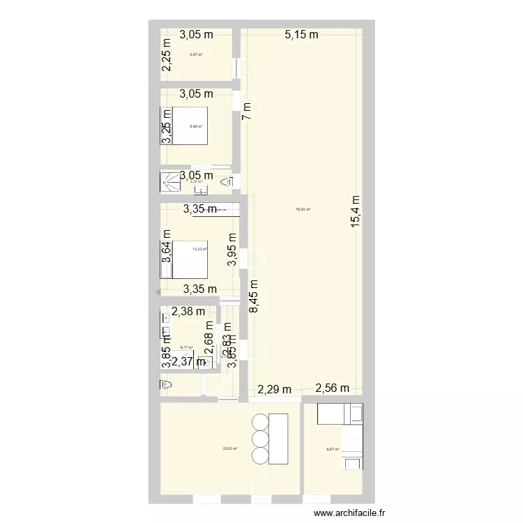 Saint Gilles Croix de vie. Plan de 8  et 155 m²