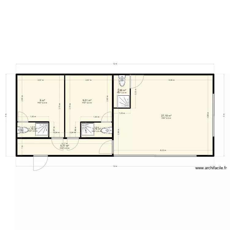 chalet. Plan de 